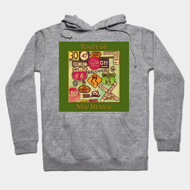 Route 66 design New Mexico Hoodie by WelshDesigns